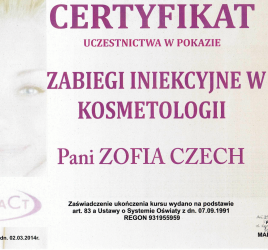 STUDIO KOSMETOLOGII I WIZAŻU ,,SOPHIA'' Zofia Czech
